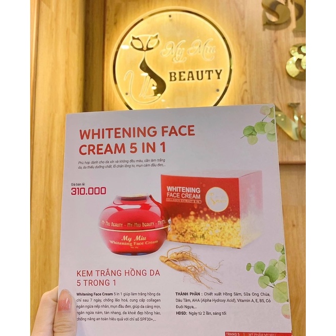 Kem dưỡng da mặt 5in1 hoàn hảo My Miu tặng 1 chai serum