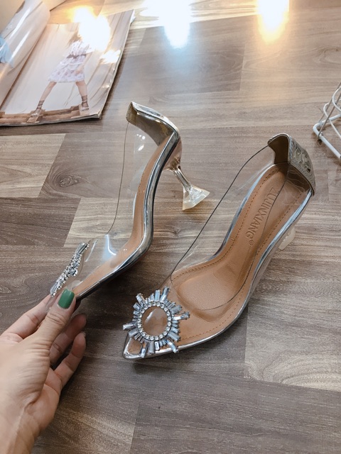 Giày mika khoá mặt trời 5cm