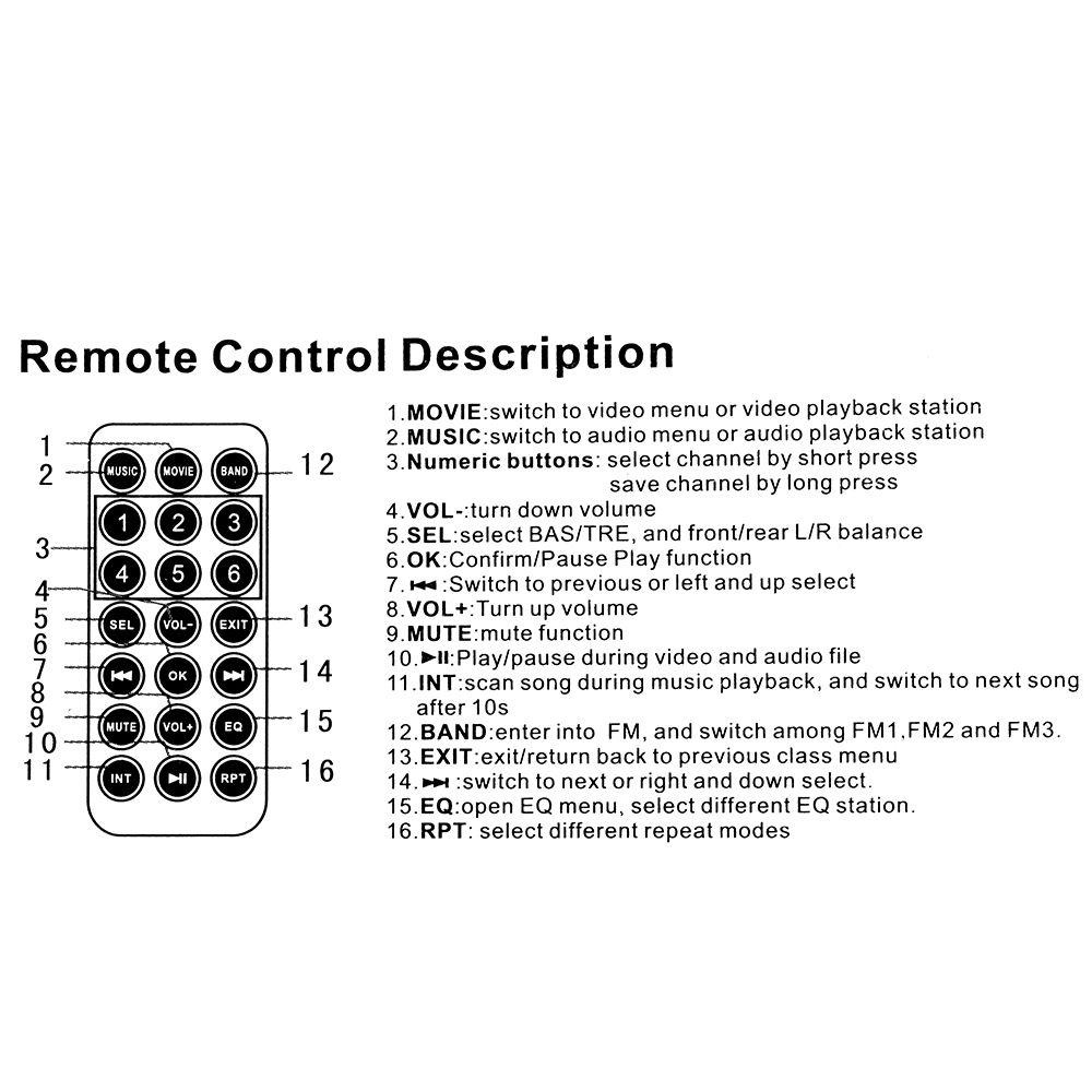 MYRONGVN Đầu MP5 USB / AM / FM / RDS Kết Nối Điện Thoại Gắn Bảng Điều Khiển Xe Hơi