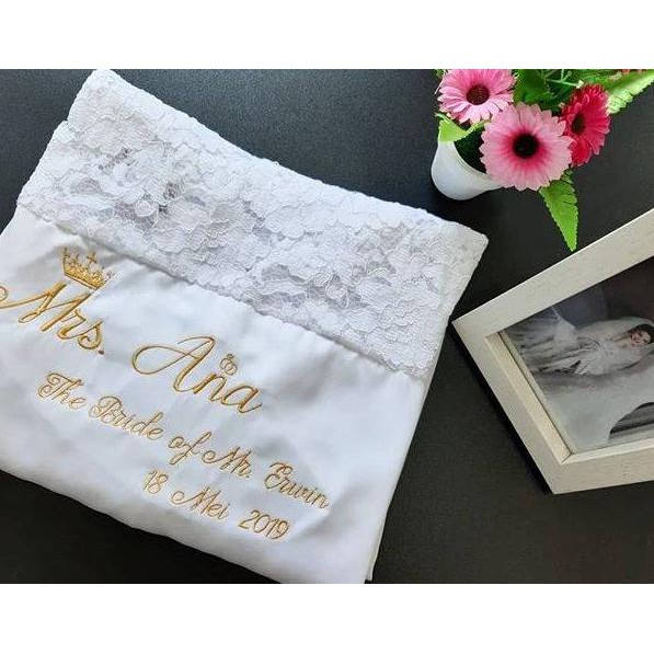 Bộ Áo Kimono Thêu Hoa Hồng + Quần Lót Vải satin Sang Trọng CT0E9 37 Cho Cô Dâu