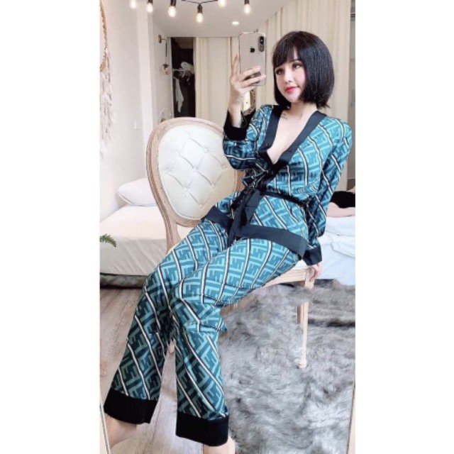 Bộ Ngủ Pijama Sexy Tay Dài Hàng Shop Siêu Cao Cấp
