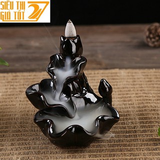 Combo 2 sp thác khói xông trầm hương thác nuocs cánh sen 4 tầng
