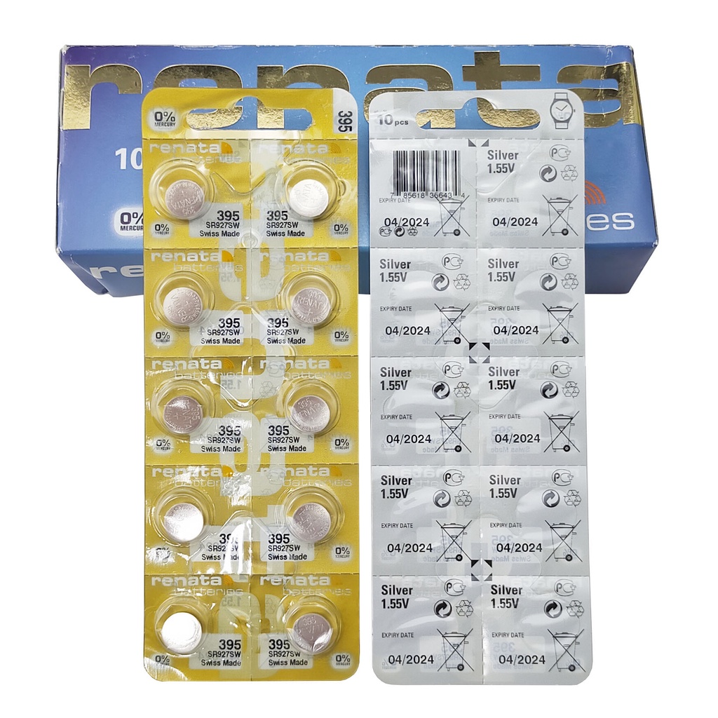 Pin đồng hồ Thụy Sỹ RENATA 395 / SR927SW oxit bạc Made in Swiss