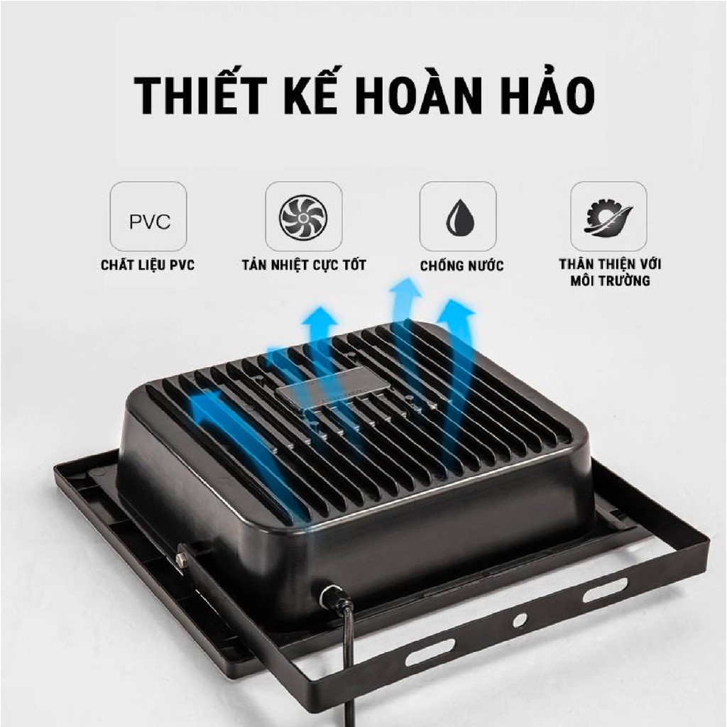 [ĐỔI HÀNG TRONG 90 NGÀY] Đèn pha năng lượng mặt trời Viti Smart 60W phù hợp diện tích 50m2 chống nước chống va đập