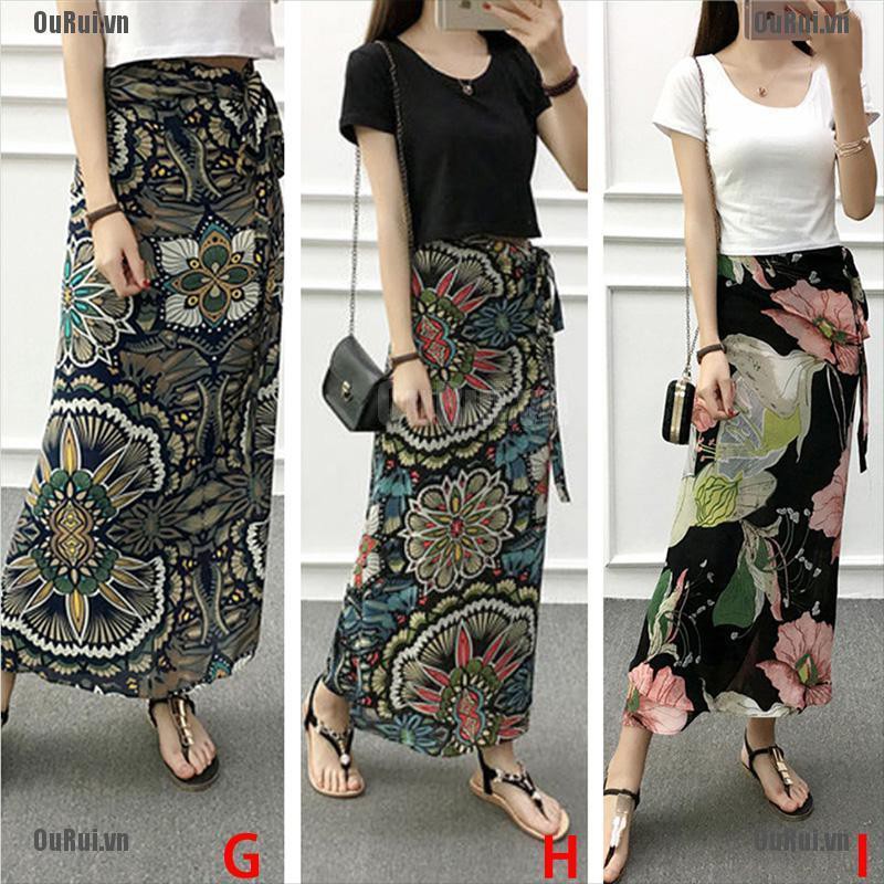 Chân Váy Dài Thời Trang retro Xinh Xắn Dành Cho Nữ