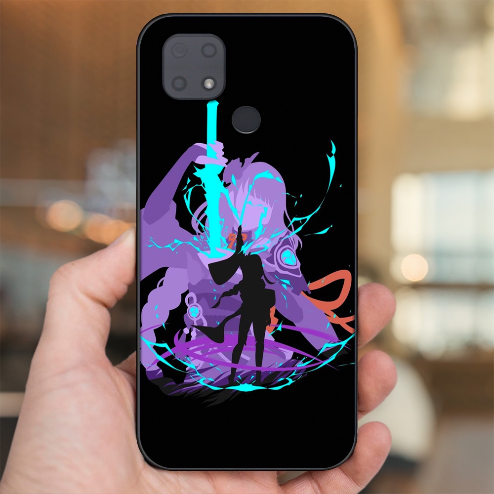 Ốp lưng Xiaomi Redmi 10C viền đen in hình Raiden Shogun Genshin Impact