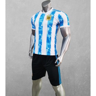 Bộ bóng đá Argentina sọc 2020-2021 (sân nhà)