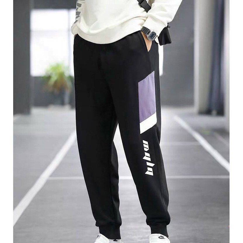 Quần Dài Nam Nữ Unisex Chất Vải Thun Dọc Tím Mula MQU076