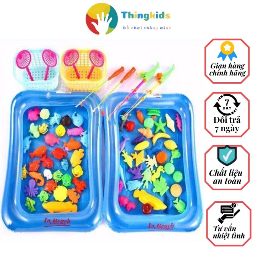 Bộ đồ chơi bể phao câu cá cho bé- THINGKIDS