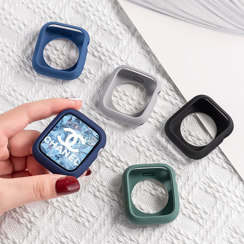 Ốp Silicone Mềm Bảo Vệ Đồng Hồ Apple Watch 7 6 SE 5 4 3 2 iWatch series 45MM 44MM 42MM 41MM 40MM 38MM