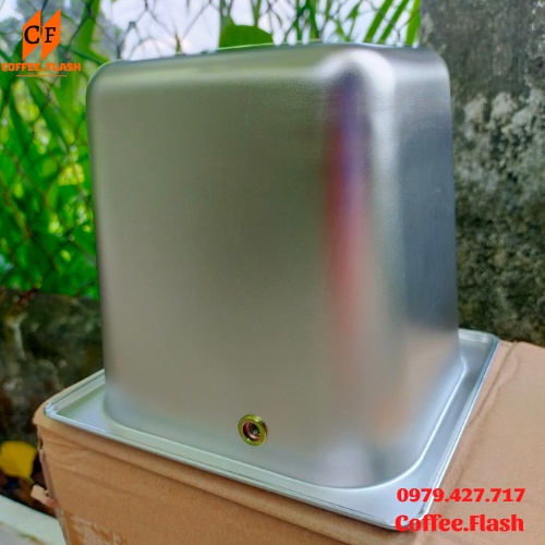 Hộp đập bã cà phê inox- ca đánh bã cà phê inox