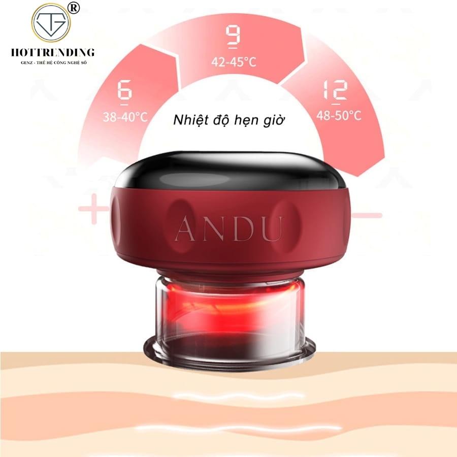 Máy Massage Giác Hơi Mini Điều Chỉnh 6 Tốc Độ, Có Màn Hình Led Giúp Giảm Đau, Mệt Mỏi, Lưu Thông Khí Huyết An Toàn