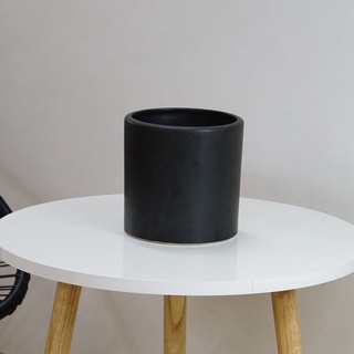 Chậu sứ trồng cây trụ tròn trơn 15x15cm - Chậu trồng cây để bàn, cây cảnh trong nhà, sân vườn (Ảnh thật)