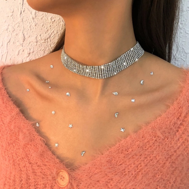 Vòng Cổ Choker Đính Đá Sang Trọng Cho Nữ