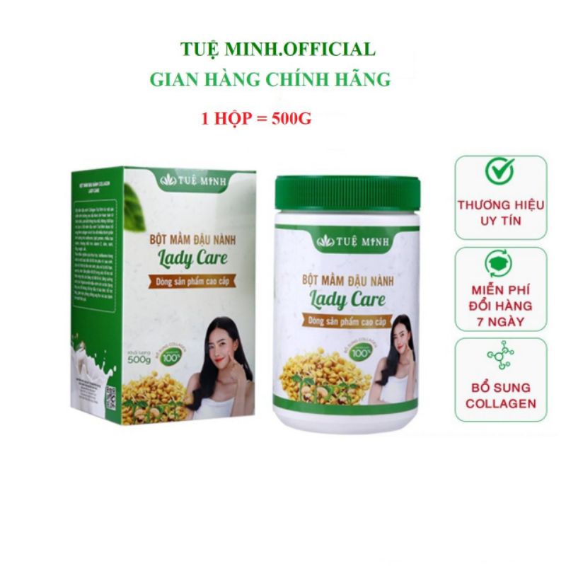 [HÀNG CHÍNH HÃNG] 0.5Kg Mầm Đậu Nành Nguyên Xơ TUỆ MINH Xưởng Nhà Làm Có Đủ Giấy ATVSTP