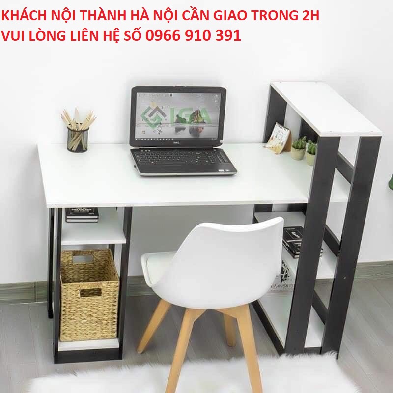 Bàn Học Kết Hợp Làm Việc Có Kệ Đa Năng Đựng Đồ Nội Thất Lắp Ráp 2022 TKMA