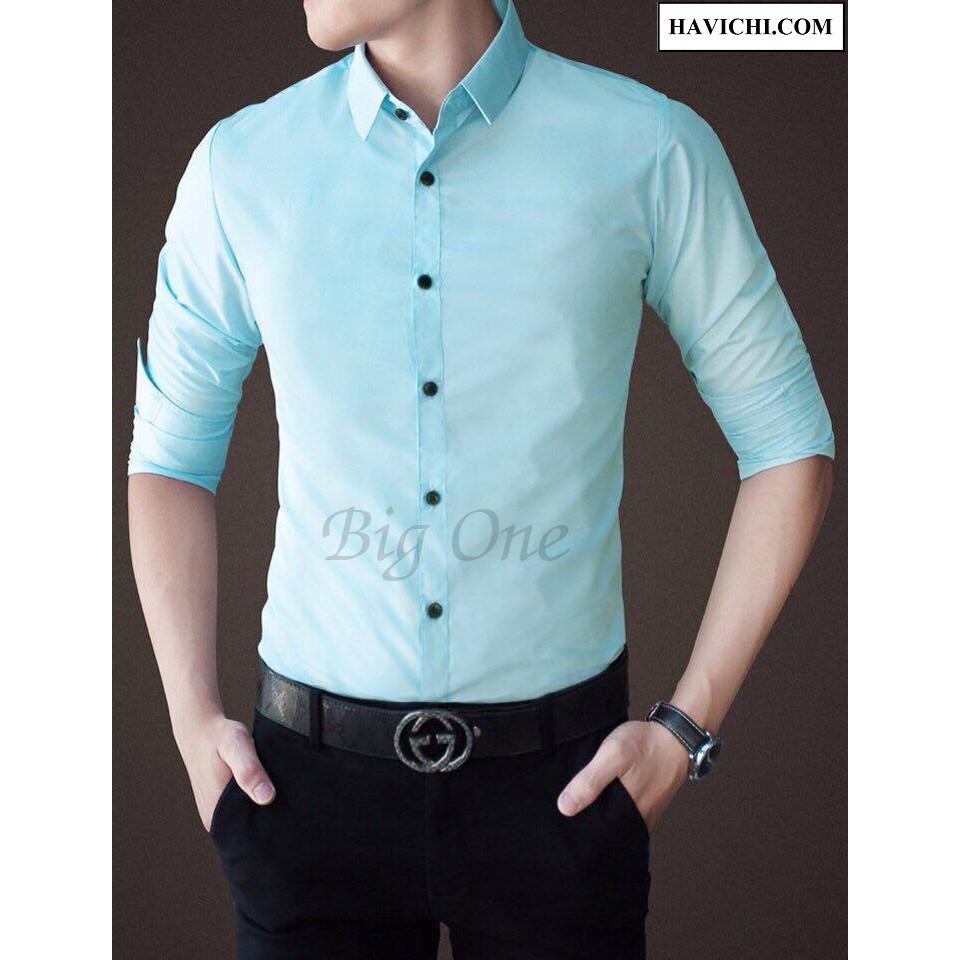 Áo sơ mi nam 💚𝗙𝗥𝗘𝗘𝗦𝗛𝗜𝗣💚 - Sơ mi nam trơn công sở nhiều màu trắng, xanh, đỏ, xám dài tay trơn đẹp, sang trọng, lịch sự. | BigBuy360 - bigbuy360.vn