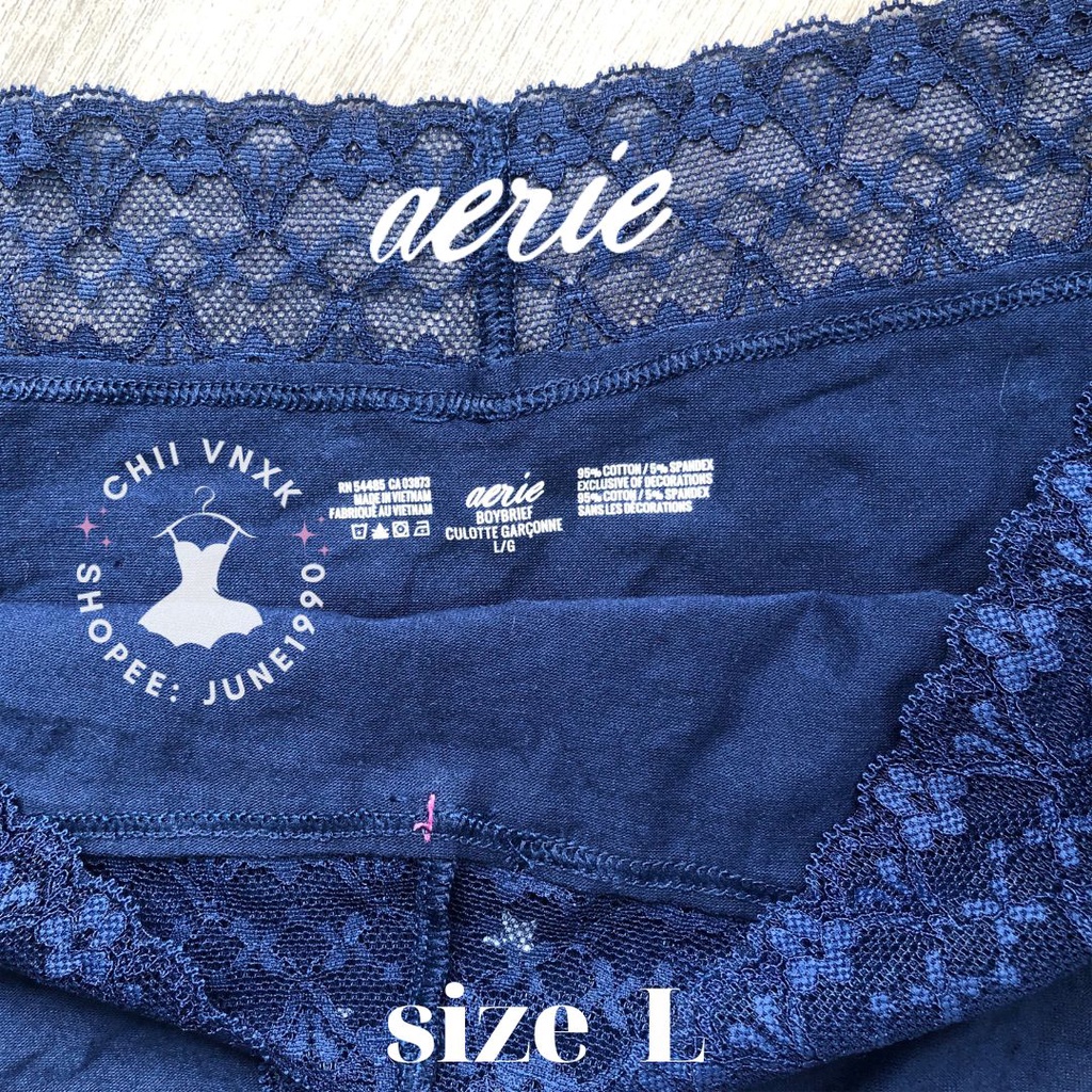 Quần lót Aerie ren cotton xuất xịn size L