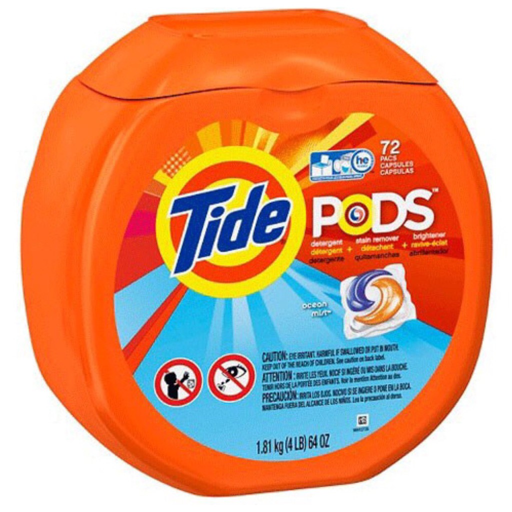 Túi Giặt Tide PODS Ocean Mist 64oz - 72 Counts