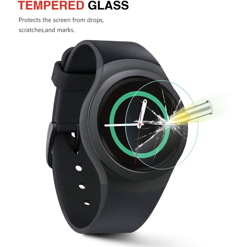 Kính Cường Lực Bảo Vệ Màn Hình Cho Samsung Gear S2 Sm-R720 9h Lte 2.5d