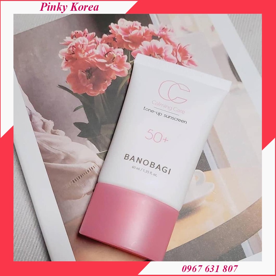 Kem Chống Nắng Banobagi Calming Care Tone Up Sunscreen 40ml (Hồng)