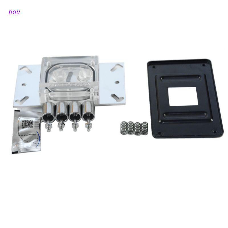 DOU CPU Acrylic Top Water Cooling Block Sprayable Liquid Block With Channel for AMD