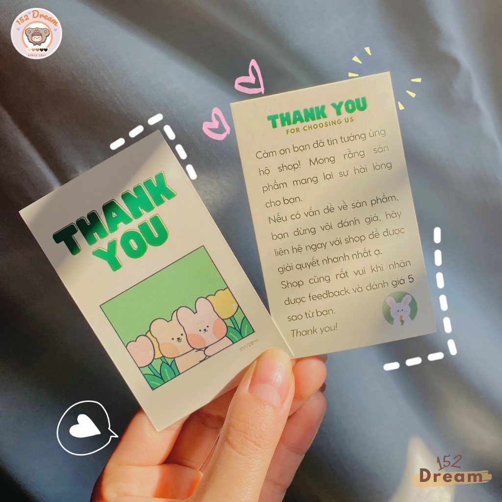 Card Cám Ơn, Phiếu Cám Ơn, Thiệp Cám Ơn, Thẻ Thank You Cho Khách Hàng