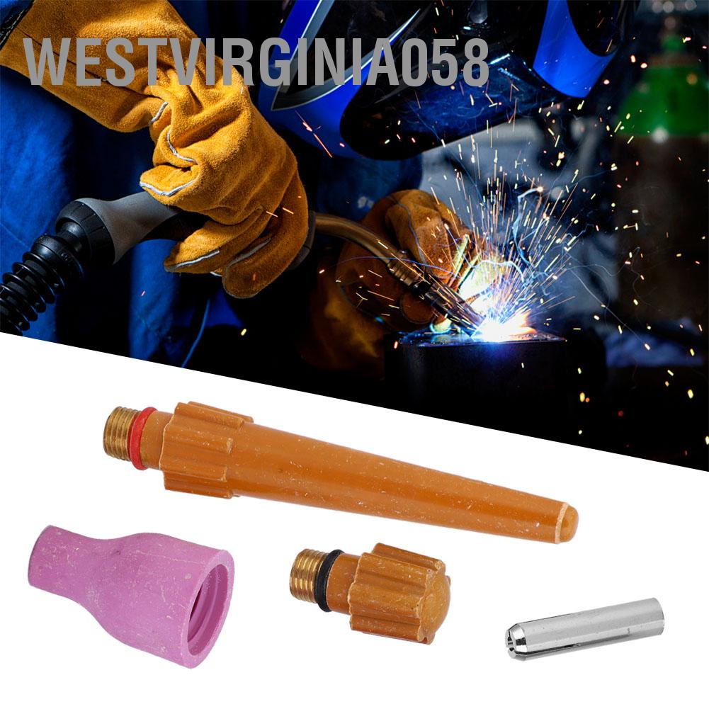 Westvirginia058 20pcs QQ300 TIG Welding Torch Consumables Ceramic Nozzle Collet Long &amp; Short Back Cap