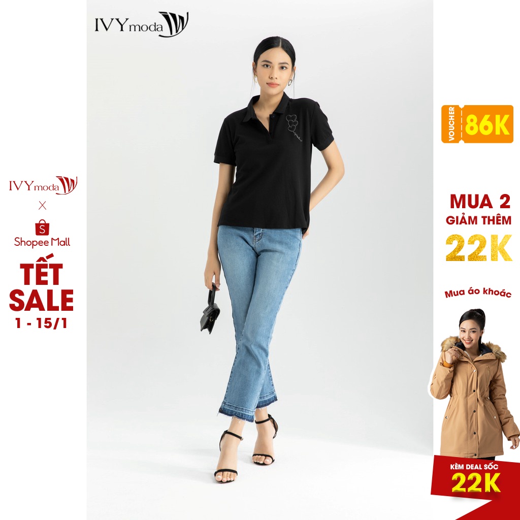[Mã WABR151A giảm 10% tối đa 30k đơn từ 99k] Quần bò nữ ống loe thiết kế IVY moda MS 25B7900