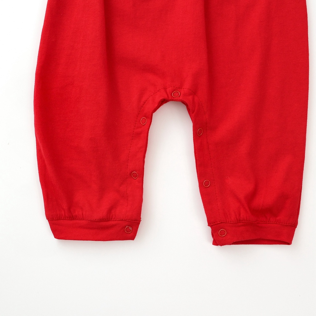 Áo liền quần Sanlutoz tay dài vải cotton thiết kế dễ thương cho bé gái sơ sinh