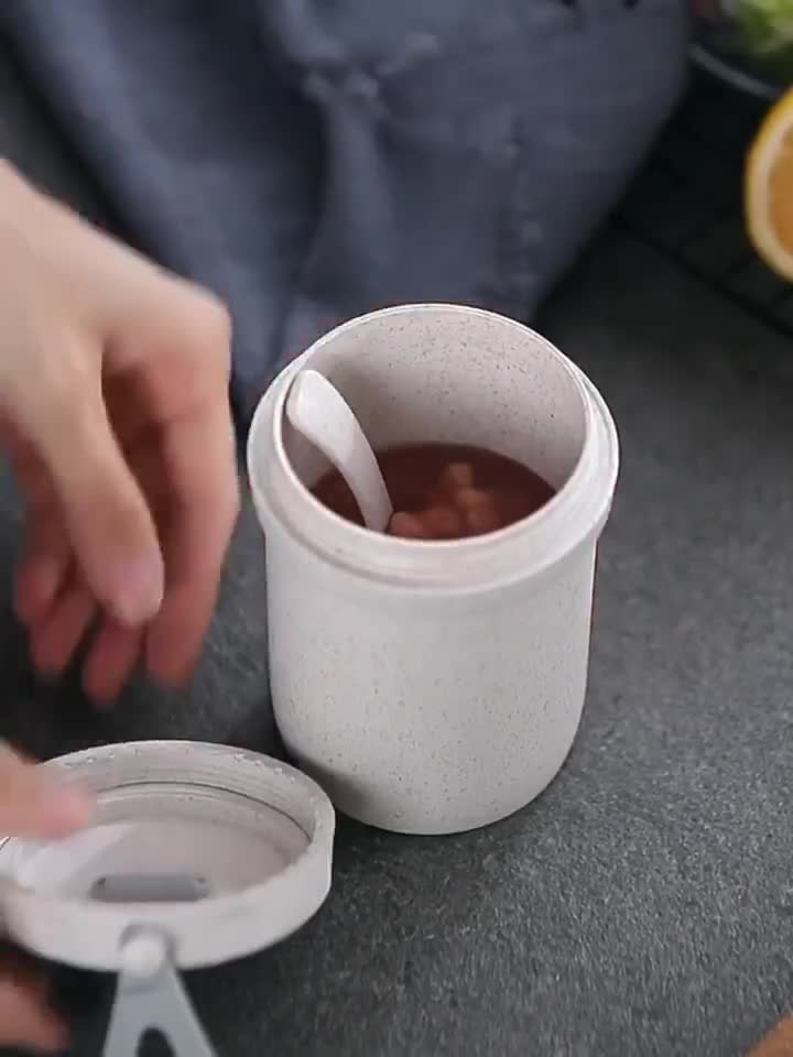 Hộp Đựng Canh Lúa Mạch 300ml 2 Lớp Cách Nhiệt Sử Dụng Được Lò Vi Sóng | BigBuy360 - bigbuy360.vn