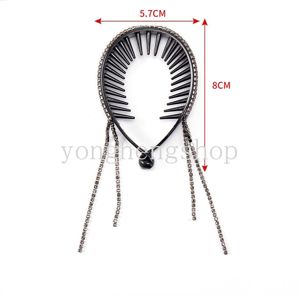 Kẹp Tóc Đính Đá Tua Rua Thời Trang Cho Nữ