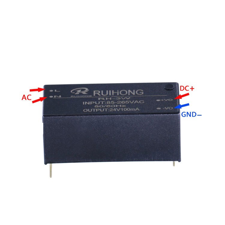 Nguồn xung cách ly RUIHONG ac dc 3W 12v 300 ma