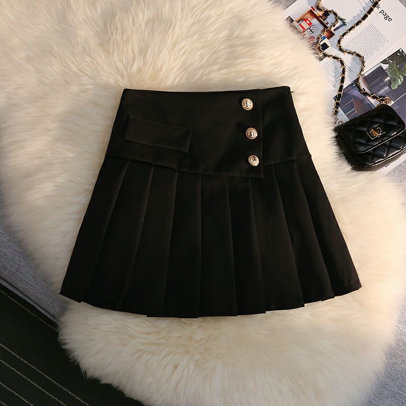 Chân Váy Xếp Ly 3 Cúc 🥰Chân Váy Xếp Ly Theo Phong Cách Hàn Quốc🥰