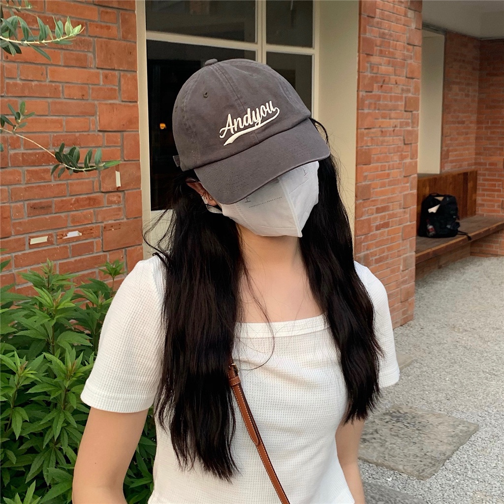 Mũ Lưỡi Trai Thêu Chữ Phong Cách Hàn Quốc Thời Trang