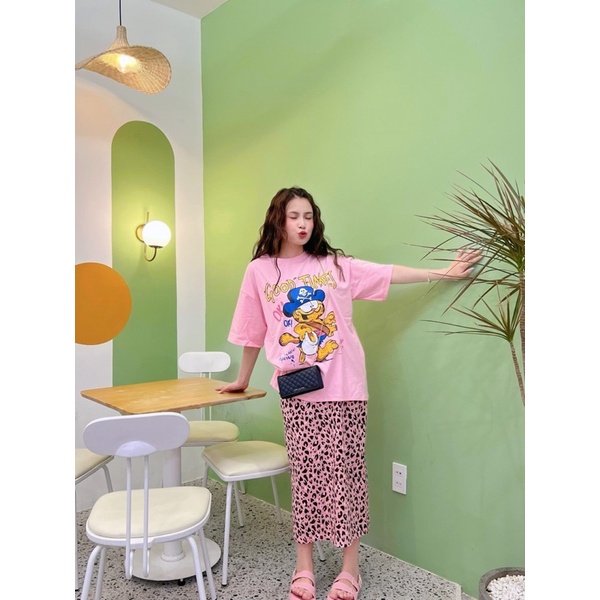 HÀNG LOẠI 1 SET ÁO THUN CHÂN VÁY BEO NỮ TÍNH NĂNG ĐỘNG