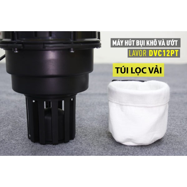 Máy hút bụi khô và ướt Lavor DVC 12PT, công suất 1200W, khoang chứa 12 Lít - bảo hành 1 năm