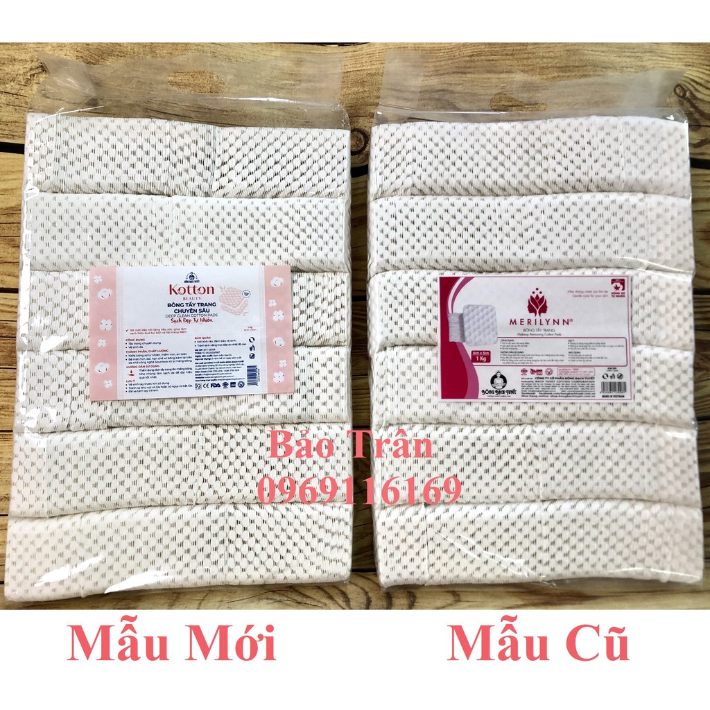 Bông Tẩy Trang Merilynn 1kg - Bông tẩy trang Calla làm sạch da Bông bạch Tuyết gói 1kg