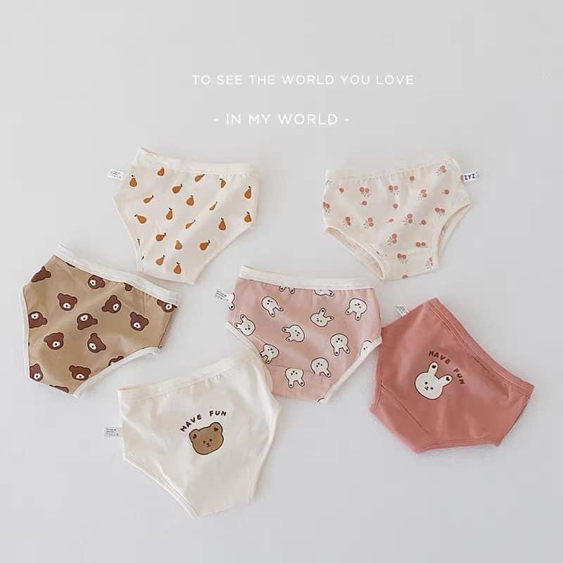 Set 3c quần chip / chip đùi cho bé hoạt tiết gấu thỏ