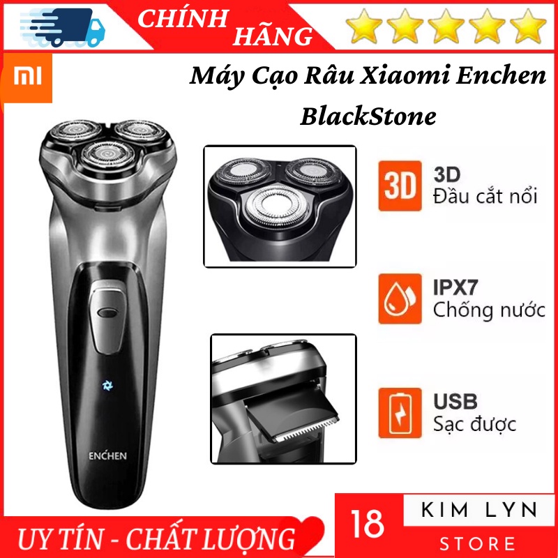 Máy Cạo Râu Xiaomi Enchen BlackStone Máy Kháng Nước IPX7 Tiện LợiBảo Hành 12 Tháng