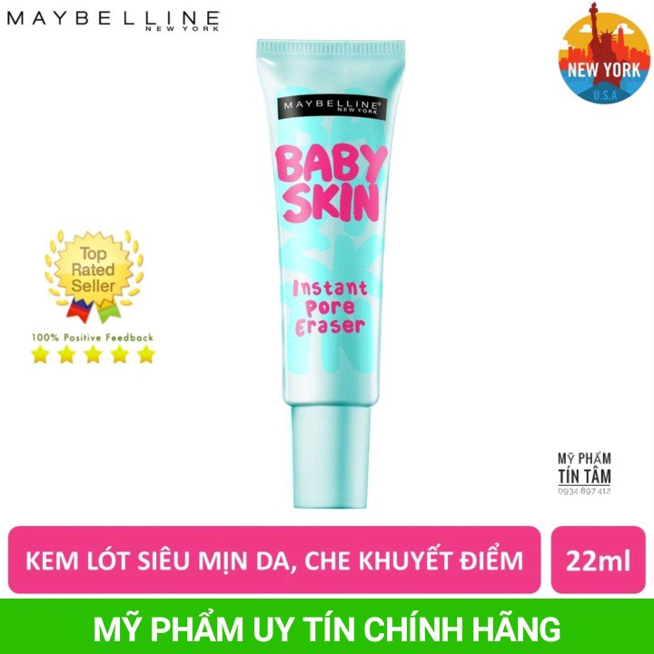 Kem lót trang điểm Maybelline Baby Skin Pore Eraser Mỹ Chính hãng