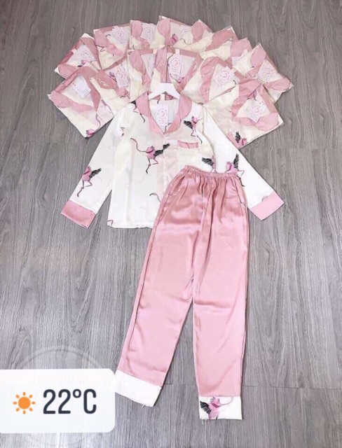 [MẪU MỚI HOT] Đồ Ngủ Nữ 💖 Bộ Pijama Lụa Tay Ngắn Dễ Thương 💖 Hãng có sẵn SLL | BigBuy360 - bigbuy360.vn