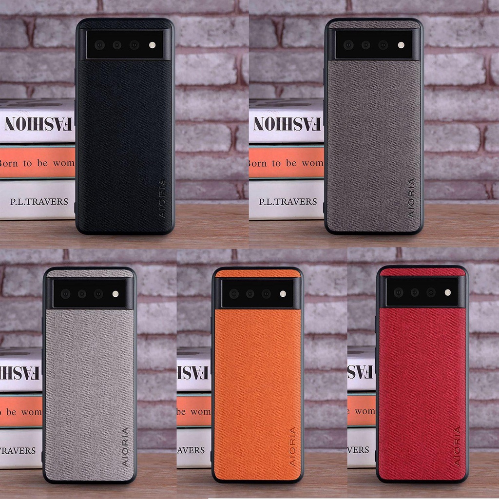 BTLIMER Ốp Điện Thoại Da Dệt Đơn Giản Chống Trầy Xước Cho Google Pixel 6 Pro XL Google Pixel 6 / Google Pixel 6 Pro 5 Màu