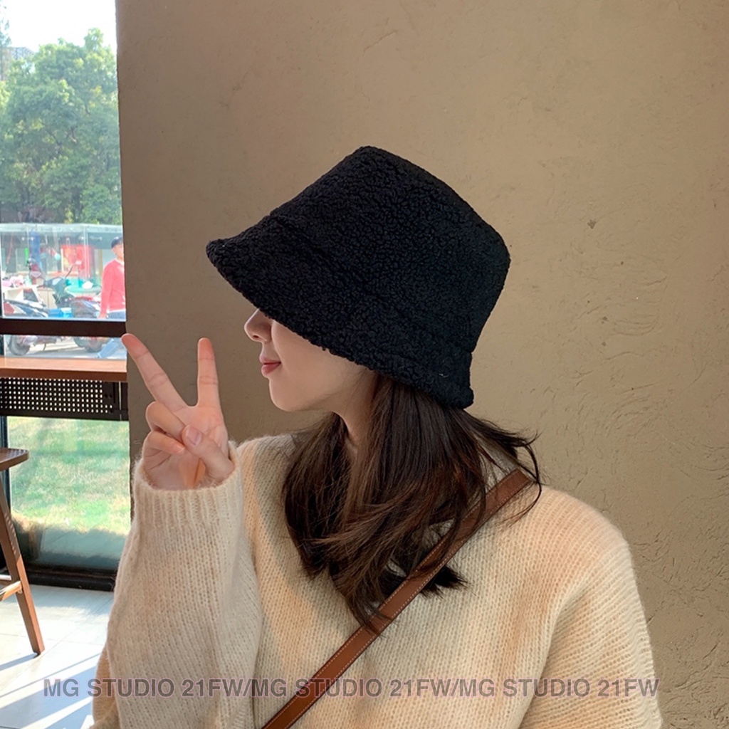 Mũ MG STUDIO thiết kế hai mặt thời trang mùa đông xinh xắn có 5 màu tùy chọn