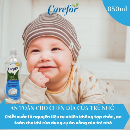 Nước Rửa Chén thiên Nhiên Carefor chính hãng nhẹ  dịu không gây kích ứng da