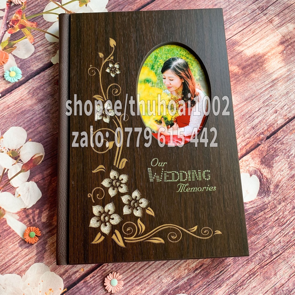 Album dán bìa gỗ khổ A4,20x30