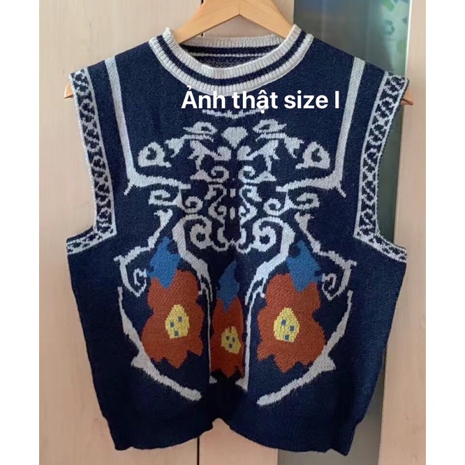 ÁO GIlE LEN HOẠ TIẾT_2 MÀU (KEM -THAN ) | BigBuy360 - bigbuy360.vn