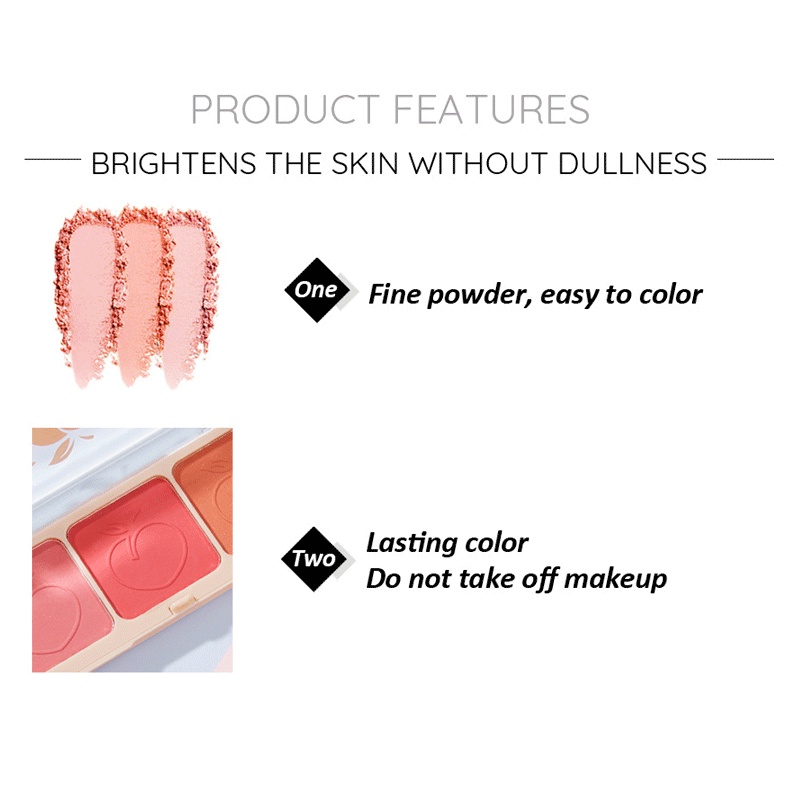 [Hàng mới về] Phấn má hồng SANIYE thiết kế 3 trong 1 lâu trôi hợp thời trang