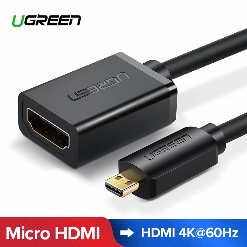 Cáp Micro HDMI sang HDMI dài 20cm cao cấp chính hãng Ugreen 20134