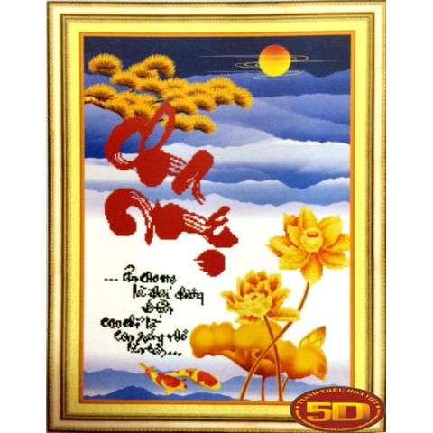 TRANH THÊU CHA MẸ 3D 222602